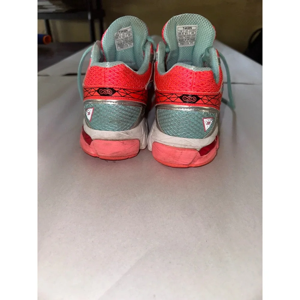 Asics GT-1000 3 Flash Coral Mint Running Shoes T4K8N Womens 8.5